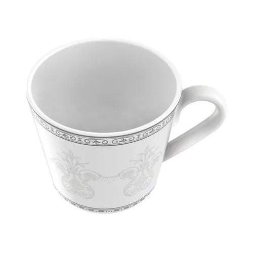Conjunto De 6 Xicaras Com Pires Porcelana 70ml Tramontina Conjunto De 6 Xicaras Com Pires Porcelana 70ml Tramontina